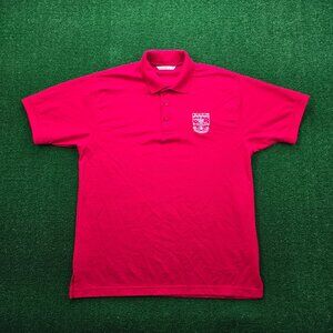 Arsenal Polo Shirt Mens Large Red Short Sleeve London Football Soccer Casual‎